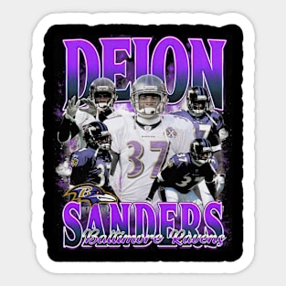 Deion Sanders Battimore Retro Bootleg Sticker